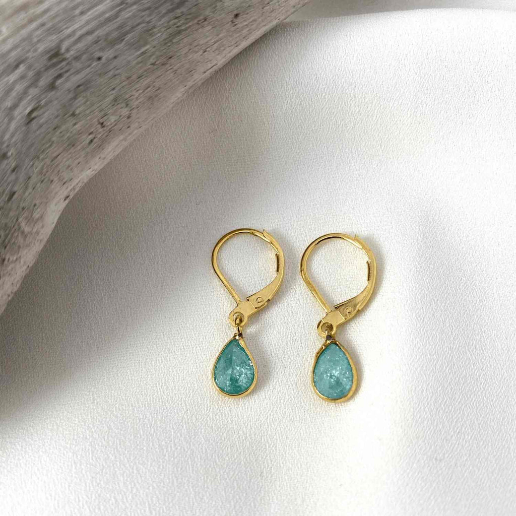 Estelle Earrings- Dainty Handmade -Gold Minimalist - Modern Gift for Her - Piper and Pearl Jewelry - Montreal Canada Artisan