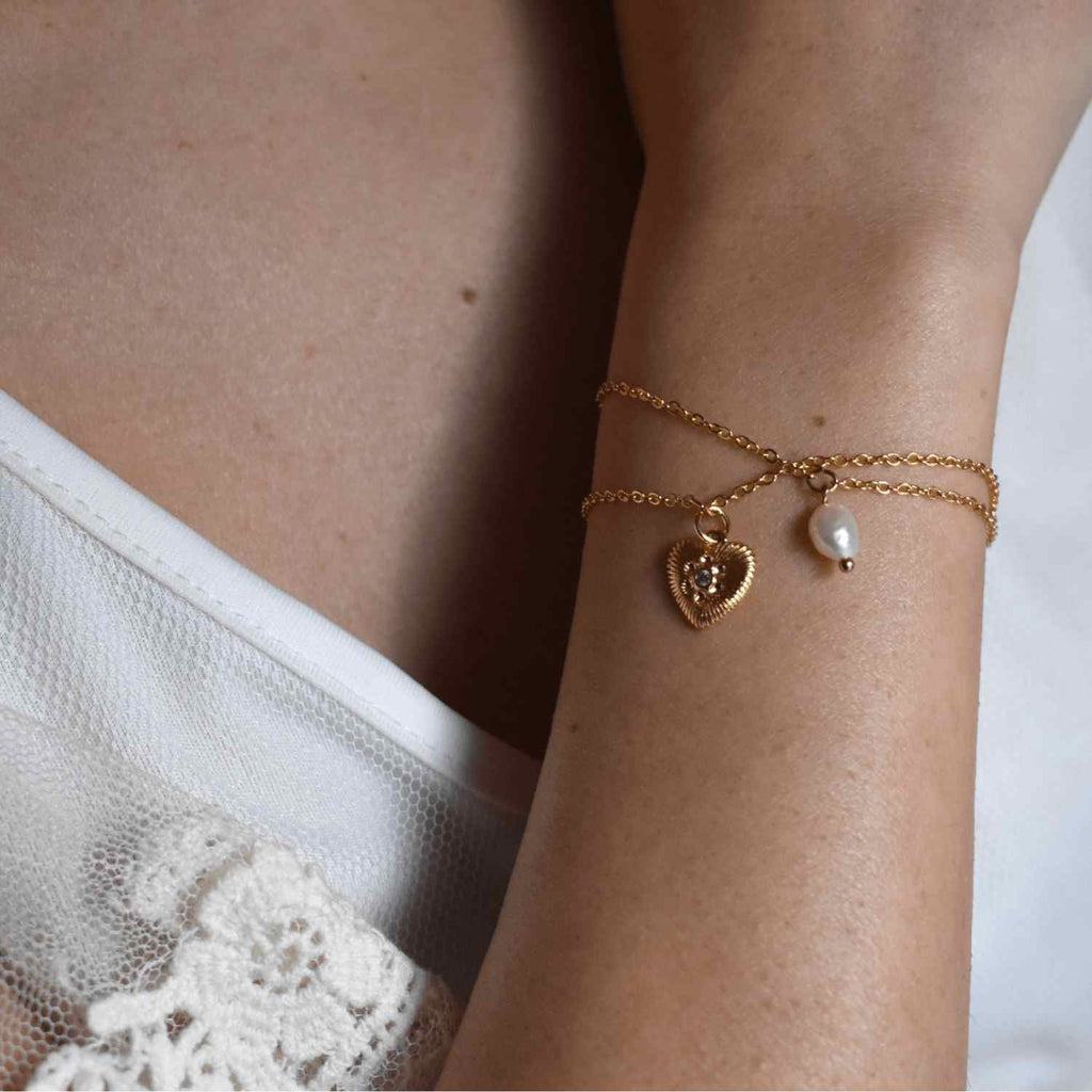 Aria Set - Dainty Handmade -Gold Minimalist - Modern Gift for Her - Piper and Pearl Jewelry - Montreal Canada Artisan