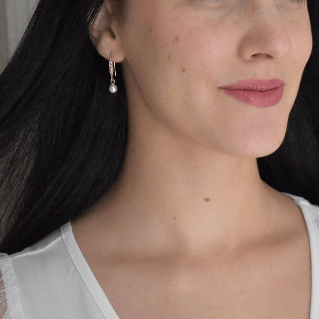 Eva Earrings- Dainty Handmade -Gold Minimalist - Modern Gift for Her - Piper and Pearl Jewelry - Montreal Canada Artisan