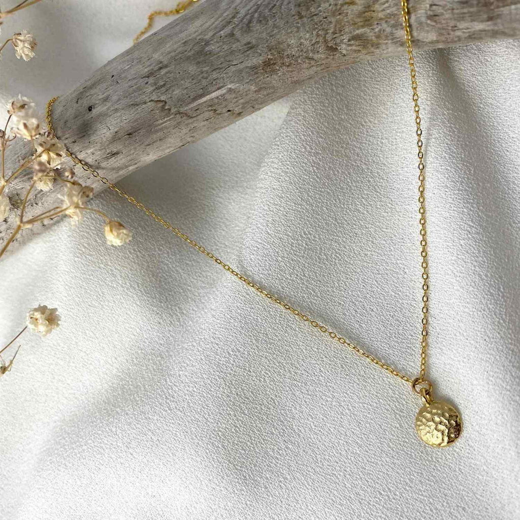 Julie Necklace- Dainty Handmade -Gold Minimalist - Modern Gift for Her - Piper and Pearl Jewelry - Montreal Canada Artisan