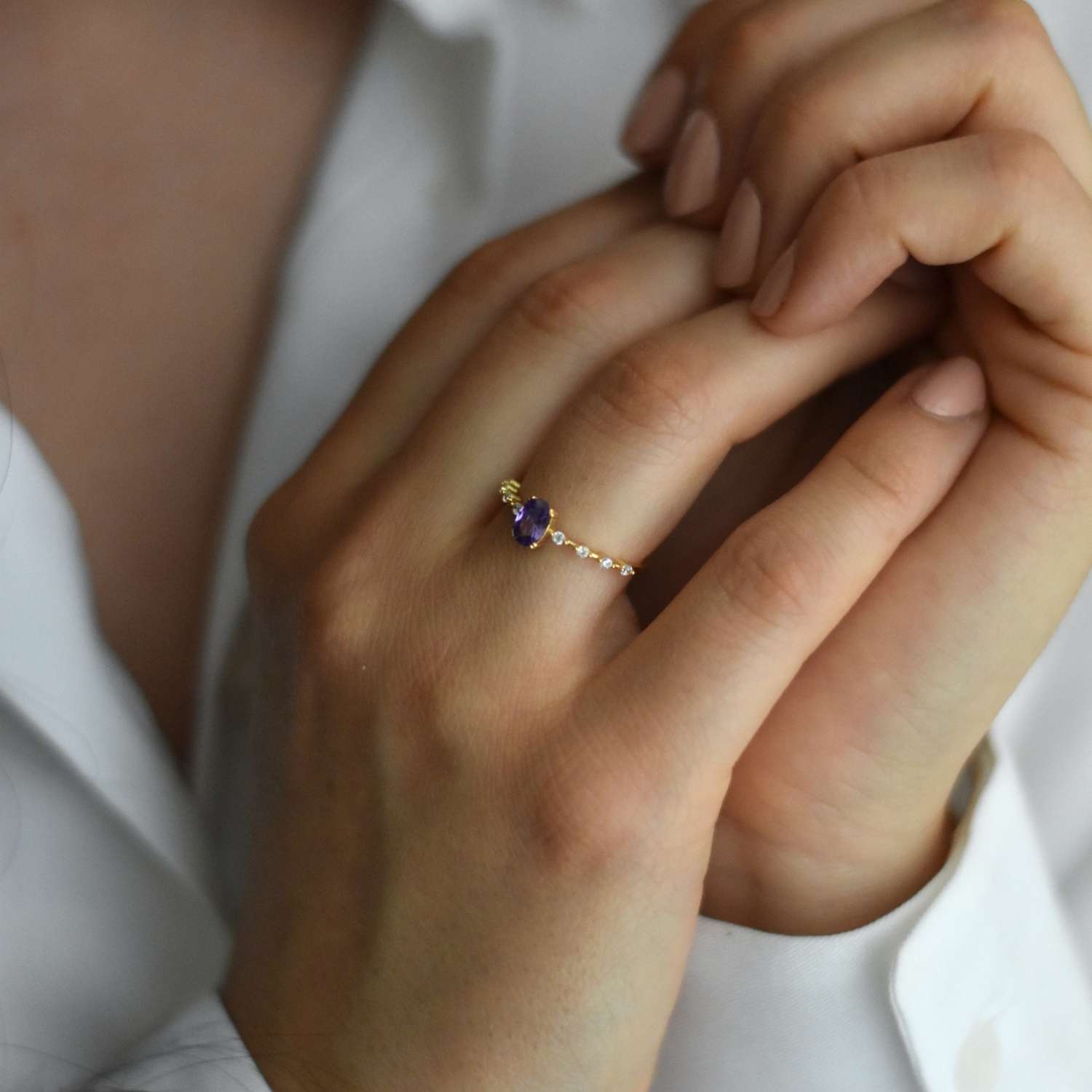 Bague violette cheap